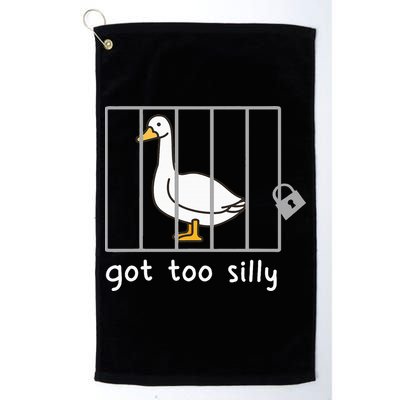 Funny Saying Duck Go To Silly Goose In Jail Golf Towel