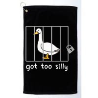 Funny Saying Duck Go To Silly Goose In Jail Golf Towel