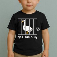 Funny Saying Duck Go To Silly Goose In Jail Toddler T-Shirt