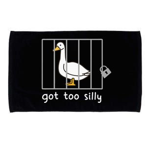 Funny Saying Duck Go To Silly Goose In Jail Microfiber Hand Towel