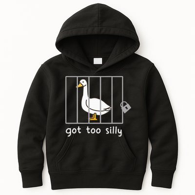 Funny Saying Duck Go To Silly Goose In Jail Kids Hoodie