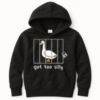 Funny Saying Duck Go To Silly Goose In Jail Kids Hoodie