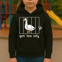 Funny Saying Duck Go To Silly Goose In Jail Kids Hoodie