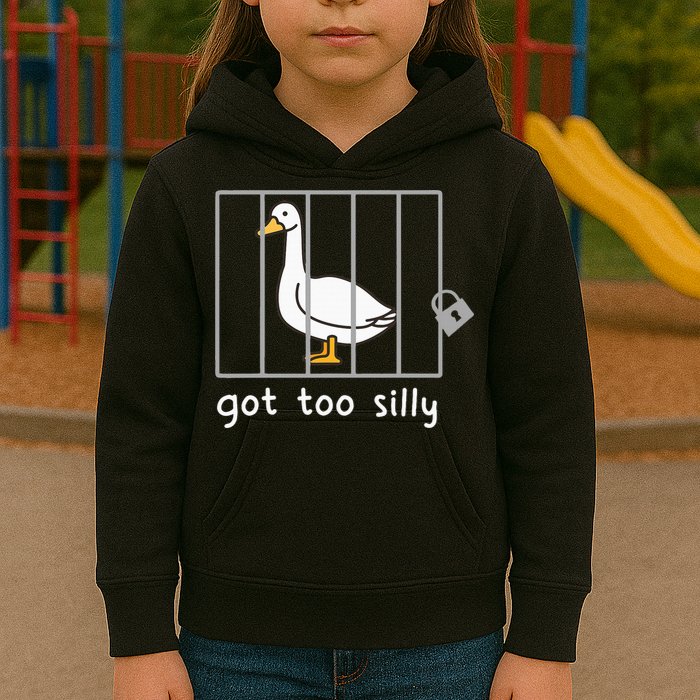 Funny Saying Duck Go To Silly Goose In Jail Kids Hoodie