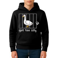 Funny Saying Duck Go To Silly Goose In Jail Kids Hoodie