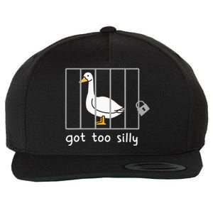 Funny Saying Duck Go To Silly Goose In Jail Wool Snapback Cap