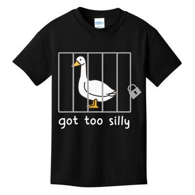 Funny Saying Duck Go To Silly Goose In Jail Kids T-Shirt