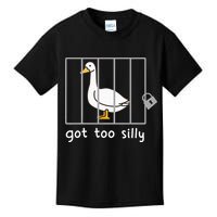 Funny Saying Duck Go To Silly Goose In Jail Kids T-Shirt