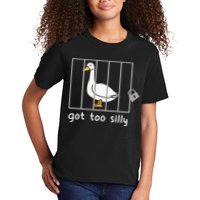 Funny Saying Duck Go To Silly Goose In Jail Kids T-Shirt