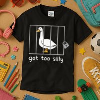 Funny Saying Duck Go To Silly Goose In Jail Kids T-Shirt