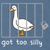 Funny Saying Duck Go To Silly Goose In Jail Garment-Dyed Sweatshirt