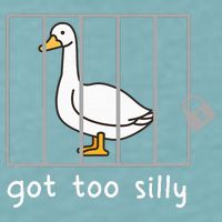 Funny Saying Duck Go To Silly Goose In Jail Sueded Cloud Jersey T-Shirt