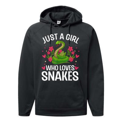 Funny Snake Design For Girl Women Snake Lover Kids Toddlers Performance Fleece Hoodie