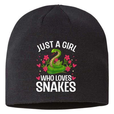 Funny Snake Design For Girl Women Snake Lover Kids Toddlers Sustainable Beanie