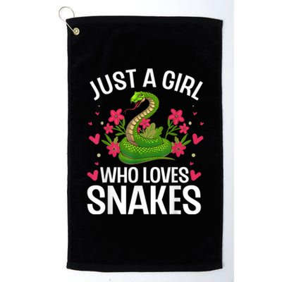 Funny Snake Design For Girl Women Snake Lover Kids Toddlers Platinum Collection Golf Towel