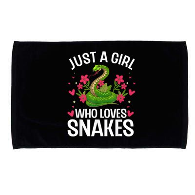 Funny Snake Design For Girl Women Snake Lover Kids Toddlers Microfiber Hand Towel