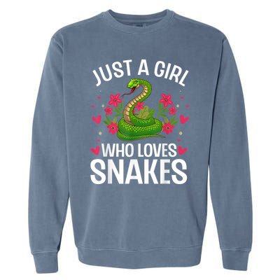 Funny Snake Design For Girl Women Snake Lover Kids Toddlers Garment-Dyed Sweatshirt