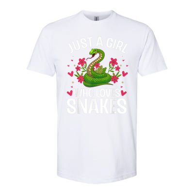 Funny Snake Design For Girl Women Snake Lover Kids Toddlers Softstyle® CVC T-Shirt