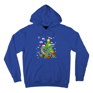 Funny Santa Dinosaur Fa Ra Ra Rawr Rawr Christmas Tgiftrex Xmas Gift Hoodie