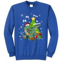 Funny Santa Dinosaur Fa Ra Ra Rawr Rawr Christmas Tgiftrex Xmas Gift Sweatshirt