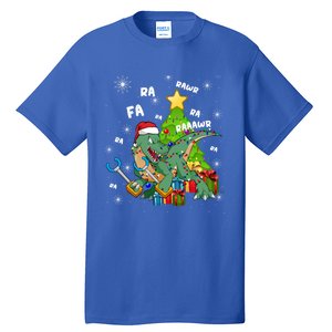 Funny Santa Dinosaur Fa Ra Ra Rawr Rawr Christmas Tgiftrex Xmas Gift Tall T-Shirt