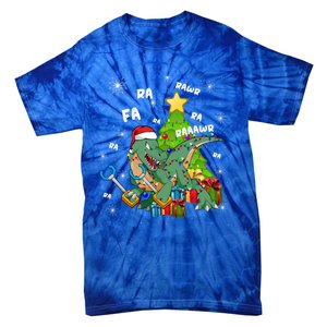 Funny Santa Dinosaur Fa Ra Ra Rawr Rawr Christmas Tgiftrex Xmas Gift Tie-Dye T-Shirt