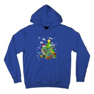 Funny Santa Dinosaur Fa Ra Ra Rawr Rawr Christmas Tgiftrex Xmas Gift Tall Hoodie