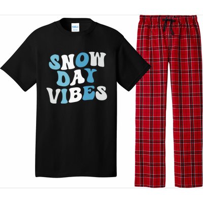 Funny Snow Days Vibes Snow Day Supporter Snow Lover Cute Gift Pajama Set