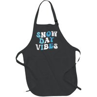 Funny Snow Days Vibes Snow Day Supporter Snow Lover Full-Length Apron With Pockets