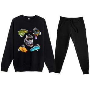 Funny Snake Design For Men Women Kids Toddlers Reptile Lover Premium Crewneck Sweatsuit Set