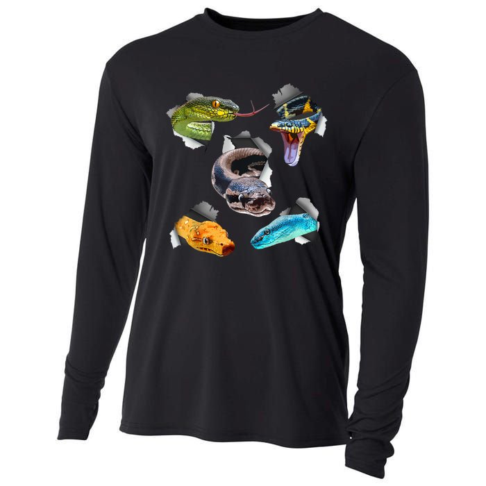 Funny Snake Design For Men Women Kids Toddlers Reptile Lover Cooling Performance Long Sleeve Crew