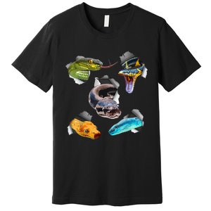 Funny Snake Design For Men Women Kids Toddlers Reptile Lover Premium T-Shirt