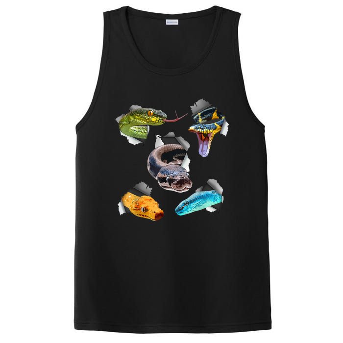 Funny Snake Design For Men Women Kids Toddlers Reptile Lover PosiCharge Competitor Tank