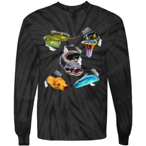 Funny Snake Design For Men Women Kids Toddlers Reptile Lover Tie-Dye Long Sleeve Shirt