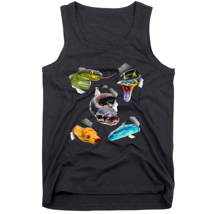 Funny Snake Design For Men Women Kids Toddlers Reptile Lover Tank Top