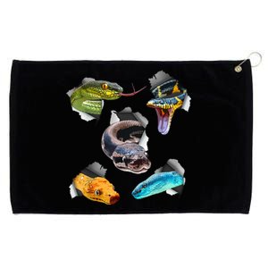 Funny Snake Design For Men Women Kids Toddlers Reptile Lover Grommeted Golf Towel