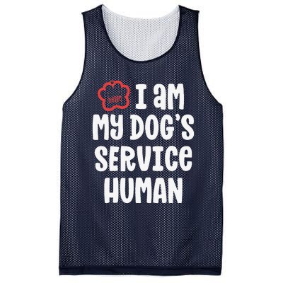 Funny Service Dog For Women I Am My Dogs Human Gift Mesh Reversible Basketball Jersey Tank