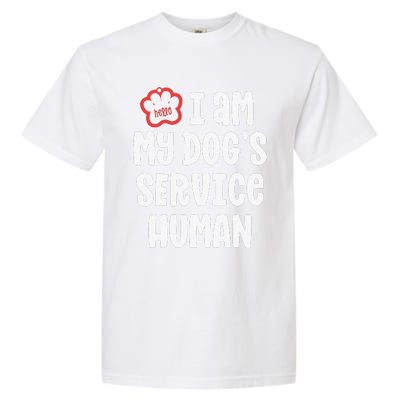 Funny Service Dog For Women I Am My Dogs Human Gift Garment-Dyed Heavyweight T-Shirt