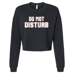 Funny Sayings; Do Not Disturb Cropped Pullover Crew