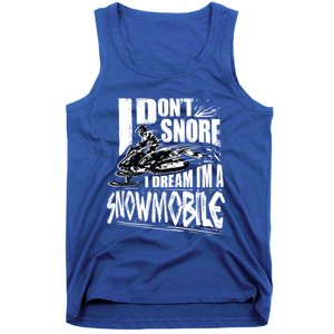 Funny Snowmobile Dream Gift Idea Cool Snowmobiling Gift Tank Top