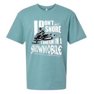 Funny Snowmobile Dream Gift Idea Cool Snowmobiling Gift Sueded Cloud Jersey T-Shirt