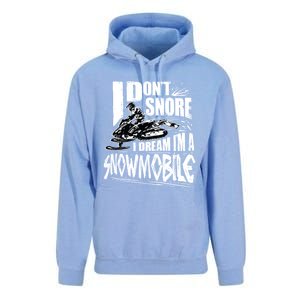 Funny Snowmobile Dream Gift Idea Cool Snowmobiling Gift Unisex Surf Hoodie