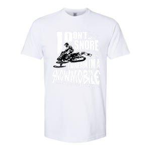 Funny Snowmobile Dream Gift Idea Cool Snowmobiling Gift Softstyle CVC T-Shirt