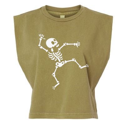 Funny Skeleton Dancing Meme Halloween Spooky Gift Garment-Dyed Women's Muscle Tee