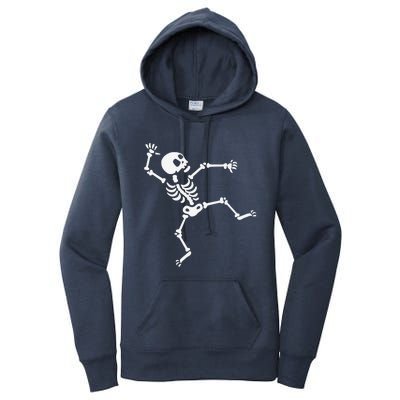 Funny Skeleton Dancing Meme Halloween Spooky Gift Women's Pullover Hoodie