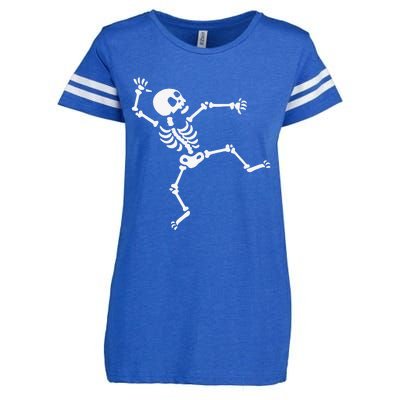 Funny Skeleton Dancing Meme Halloween Spooky Gift Enza Ladies Jersey Football T-Shirt