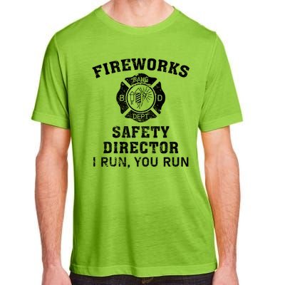 Fireworks Safety Director I Run You Run Bang Adult ChromaSoft Performance T-Shirt