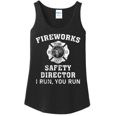 Fireworks Safety Director I Run You Run Bang Ladies Essential Tank