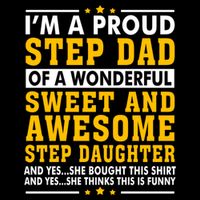 Funny Step Dad Gift Fathers Day Gift Step Daughter Stepdad Gift Cooling Performance Crew T-Shirt