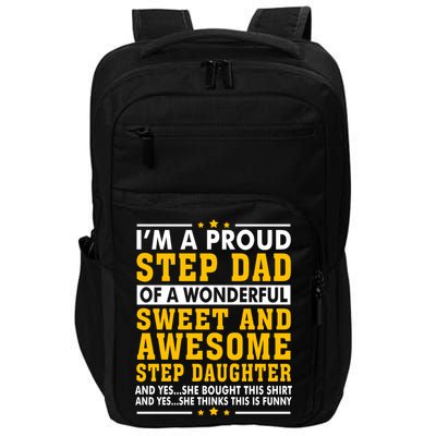 Funny Step Dad Gift Fathers Day Gift Step Daughter Stepdad Gift Impact Tech Backpack